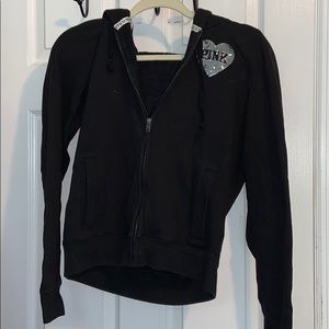 Pink zip up sweatshirt